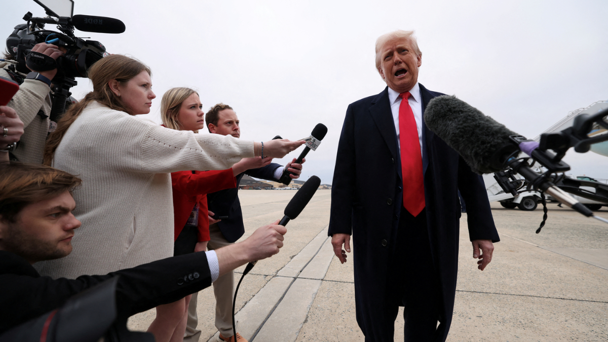 Trump Confronts Reporter After Boom Mic Strikes His Face